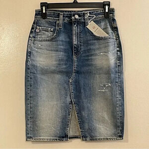 AG‎ ADRIANO GOLDSCHMEID AG-ED DENIM The Emery Essential Straight Denim Skirt